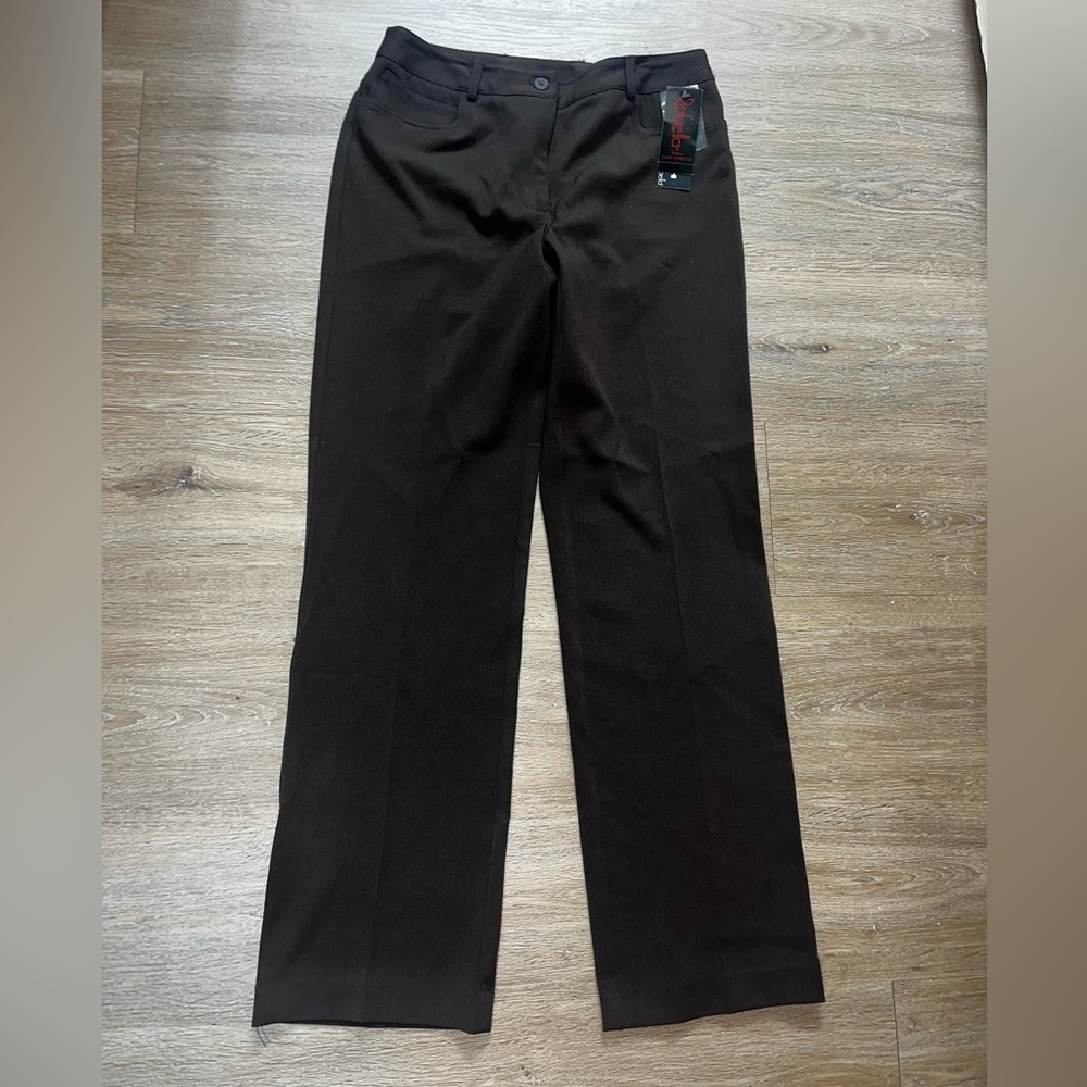 New Rafaella Chocolate Brown Stretch Pants